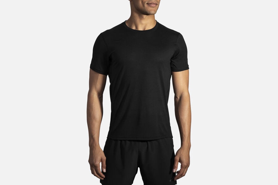 Brooks Men's Distance Sleeve Tops Black ( GUIHA4710 )